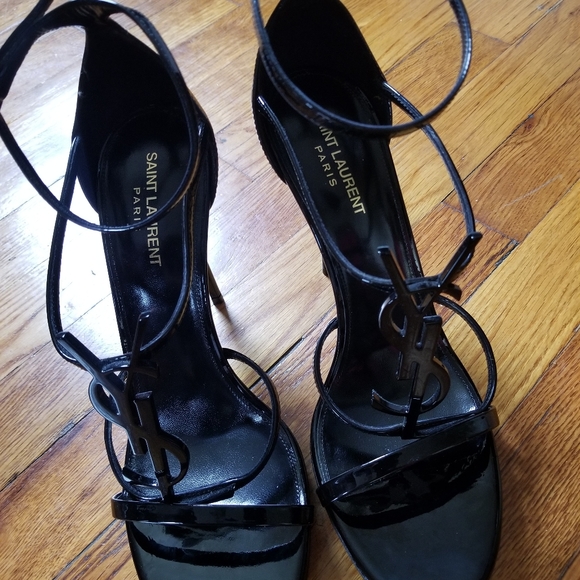 Cassandra YSL Logo Sandals Sz 42 - Picture 7 of 9